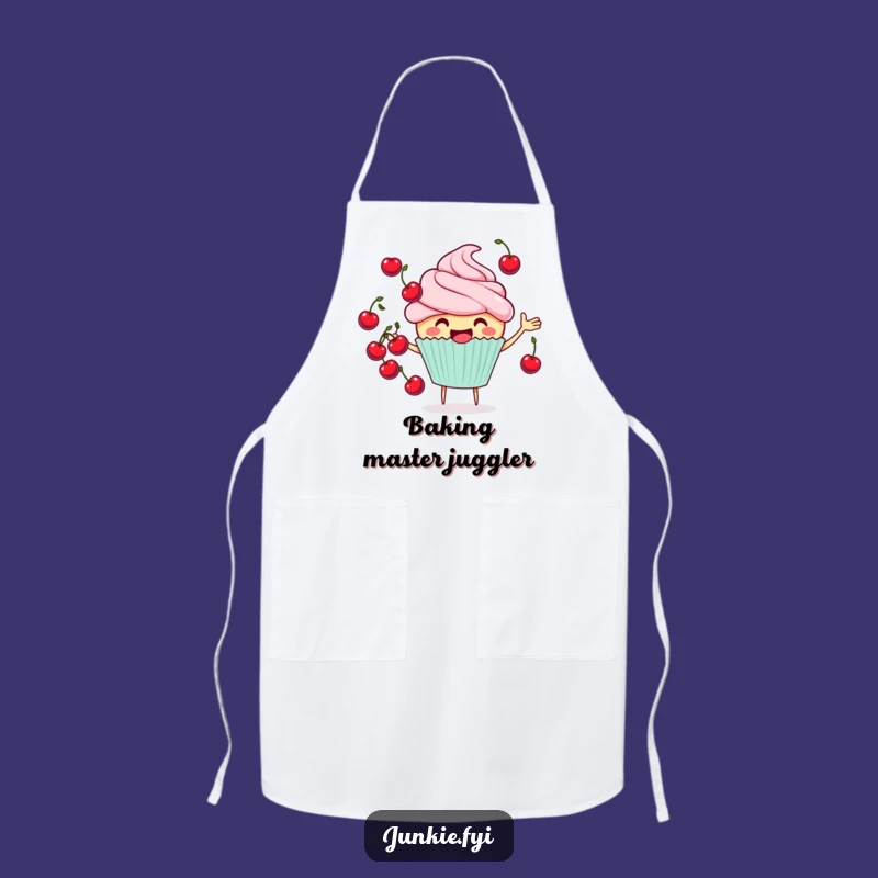 Funny Cupcake Chef Apron - Cheerful Juggler, Perfect Funny Kitchen Gift