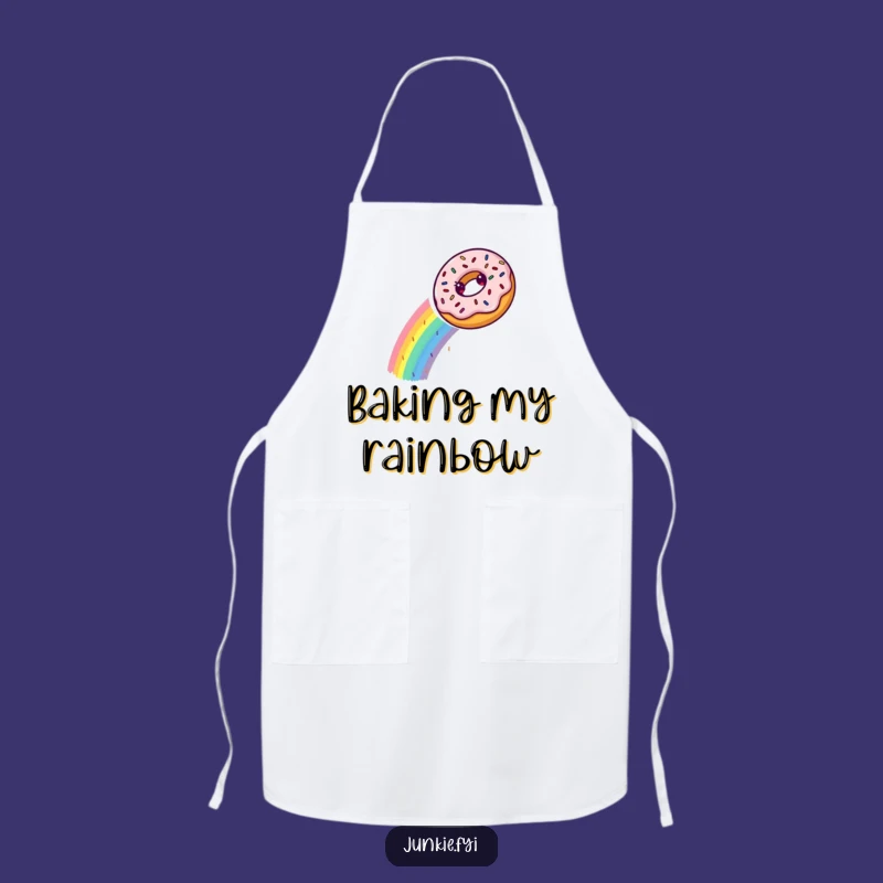 Funny Donut Rainbow Apron: Bake with Sweet Humor, Hilarious Funny Gift