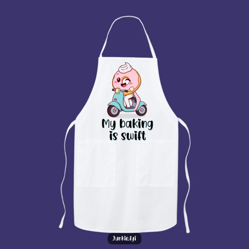 Funny Donut Scooter Apron: Chef Pastry Character, Practical Humorous Gift for Bakers!