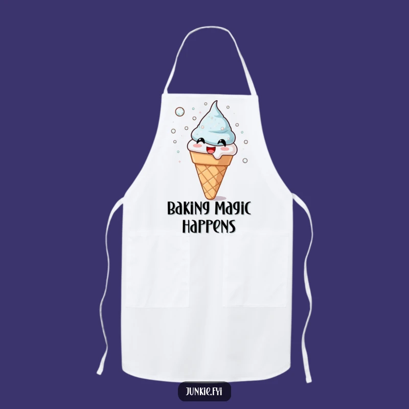 Funny Ice Cream Cone Apron - Sugar Crystals, Keep Clean and Laugh Gift!