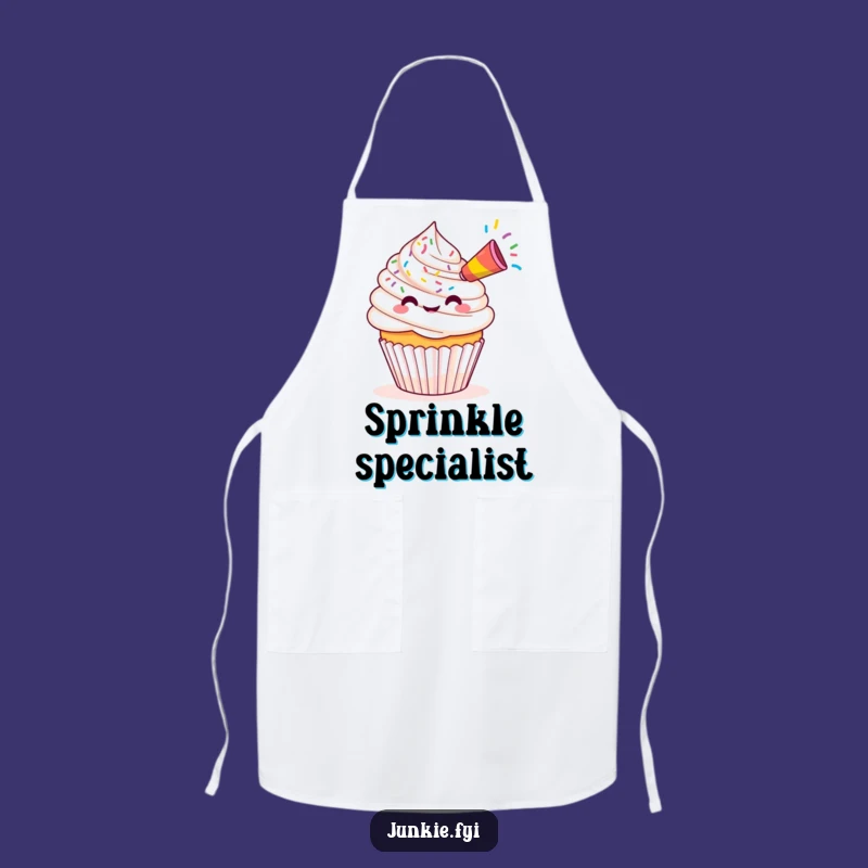 Funny Kawaii Cupcake Party Apron: Sprinkle Fun While Cooking - Kitchen Gift