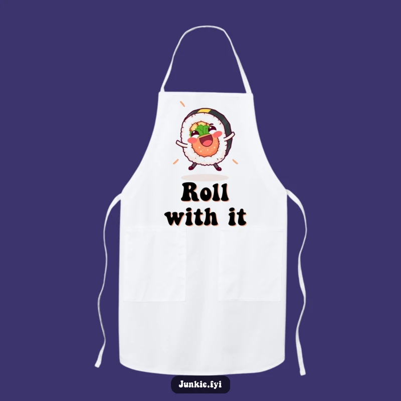 Funny Sushi Roll Cartwheel Apron - Hilarious Cooking Gift for Food Lovers
