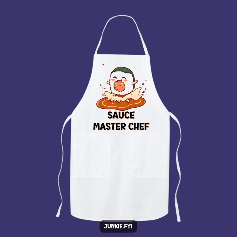 Funny Sushi Wave Apron: Giggling Character Kitchen Wear, Food Gift