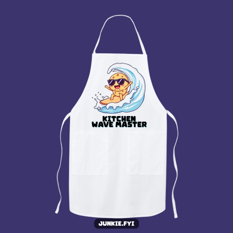 Funny Kawaii Cookie Surfer Apron: Cool Cookie Serves Up Smiles - Kitchen Gift