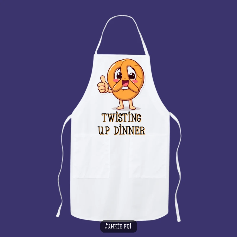 Funny Thumbs Up Pretzel Apron: Cook with Positive Enthusiasm