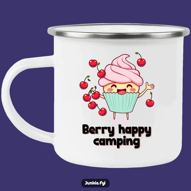 Funny Cupcake Trail Mug - Cheerful Juggler, Rugged Funny Gift for Campers