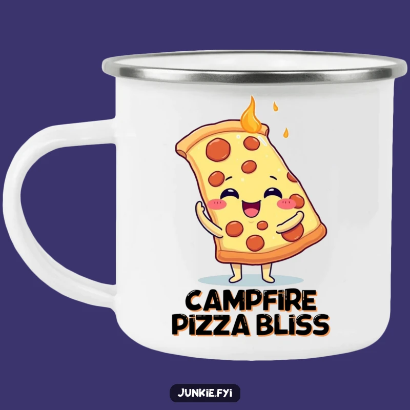 Adventure Funny Pizza Embrace Camping Mug: Outdoor Dining Delight, An Essential Funny Gift