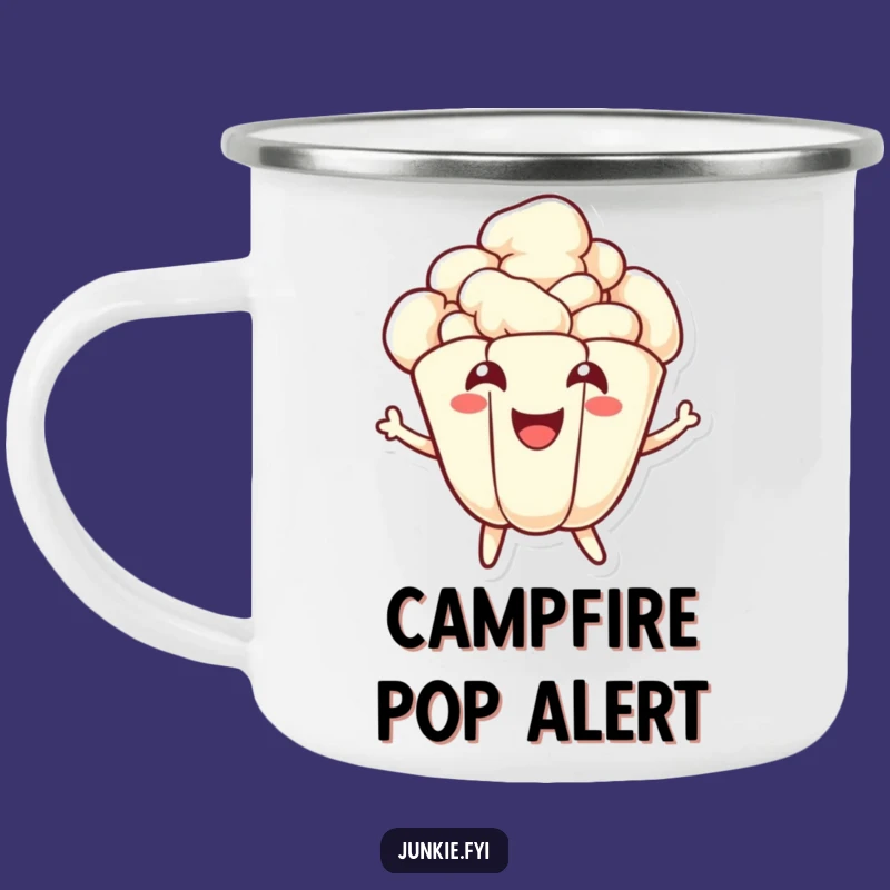Funny Popcorn Camping Mug: Snacks Around the Campfire!
