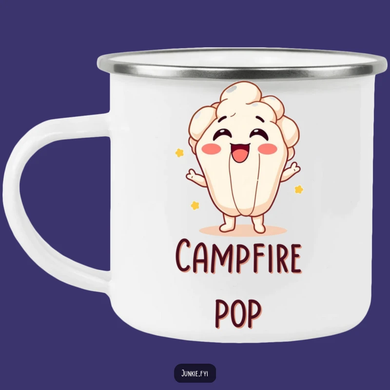 Rustic Funny Popcorn Camping Mug: Fuel Your Adventures with Smiles