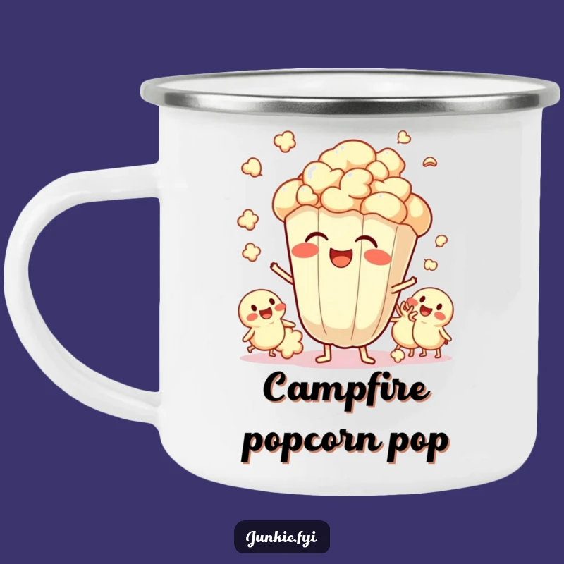 Durable Funny Popcorn Camping Mug: Sharing Smiles, Great Funny Gift