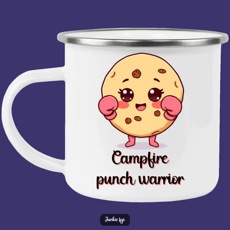 Funny Cookie Boxer Camping Mug: Adventure with Sweet, Fighting Sips