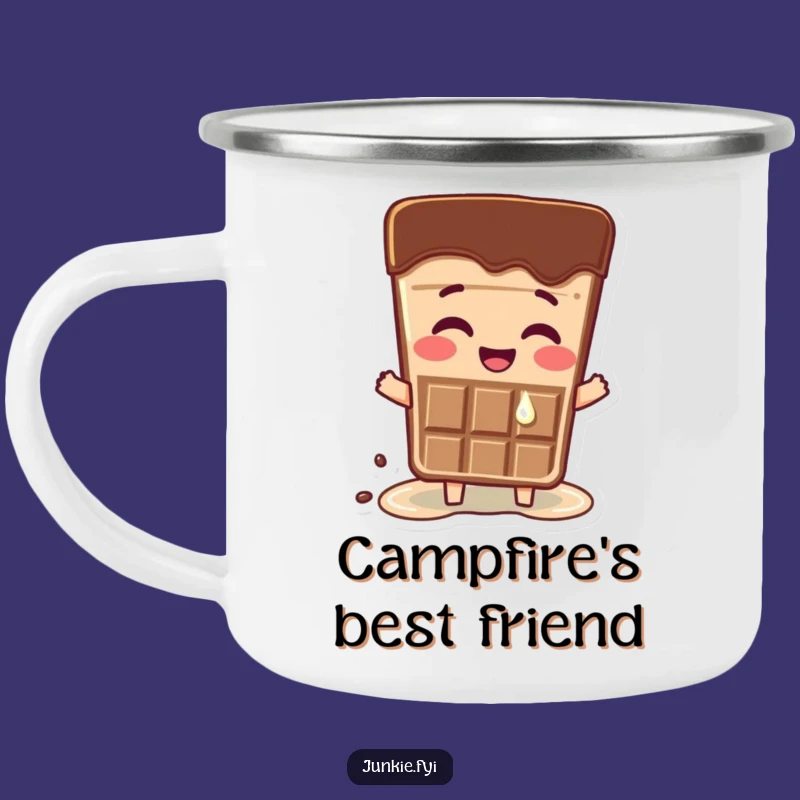 Funny Happy Chocolate Camping Mug - Melty Outdoor Excitement Gift