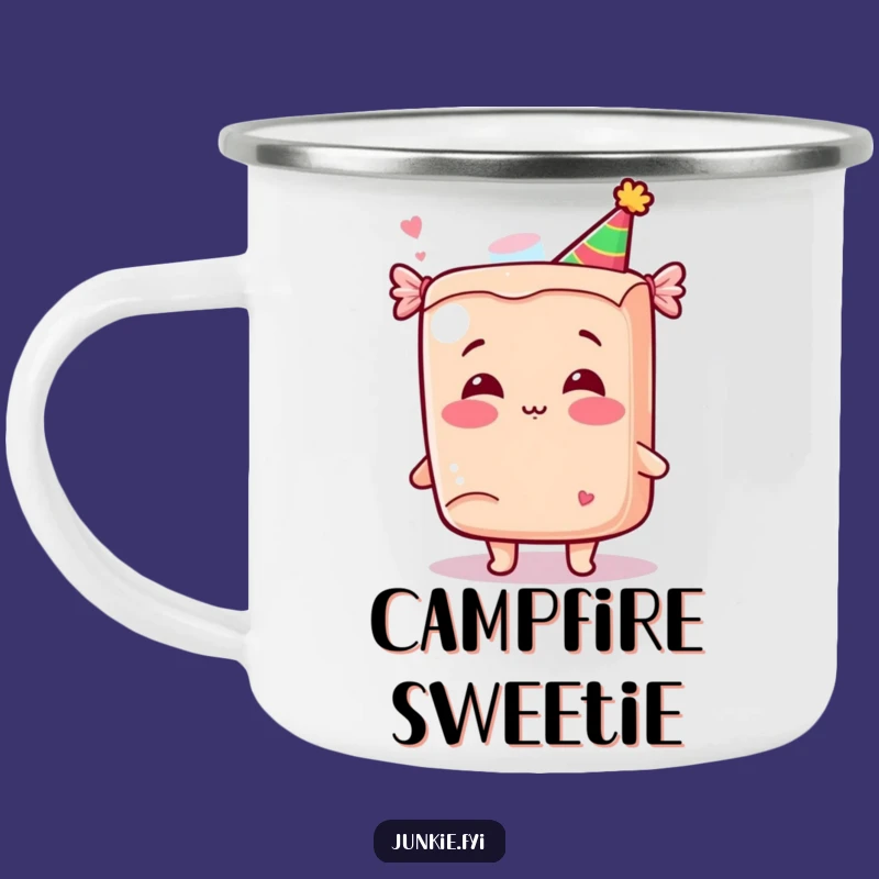 Funny Kawaii Candy Camping Mug: Durable & Sweet Style, Perfect Humorous Outdoor Gift!