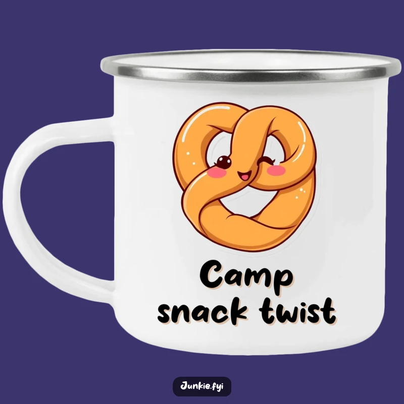 Durable Funny Kawaii Pretzel Twist Camping Mug: Happy Twists Outdoors - Outdoor Gift