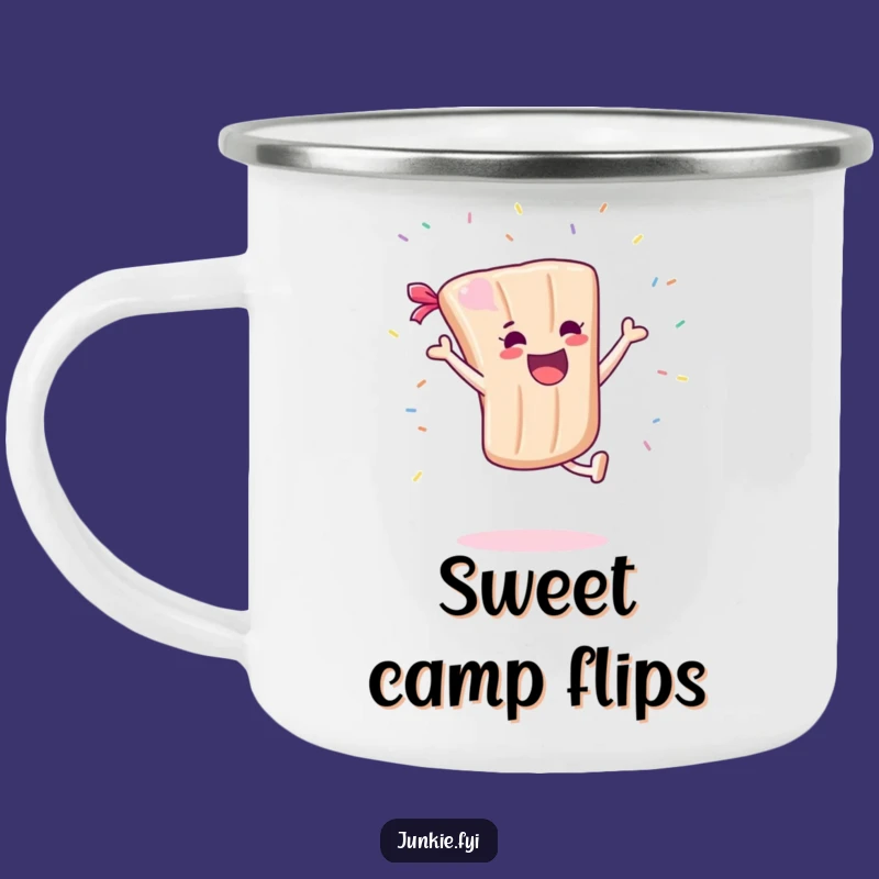 Funny Candy Cartwheel Camping Mug: Hilarious Sweet Sips Outdoors