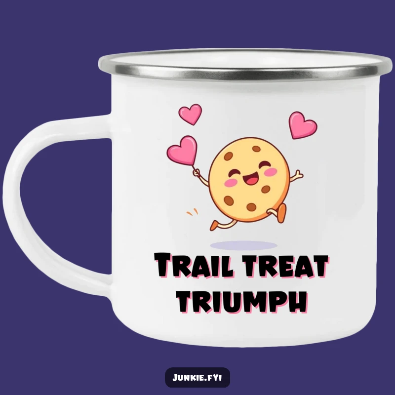 Funny Cookie Candy Heart Camping Mug - Outdoor Sweet Drinkware, Great Gift for Campers