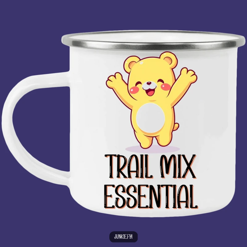 Funny Gummy Bear Cartwheel Camping Mug: Joyful Outdoor Fun