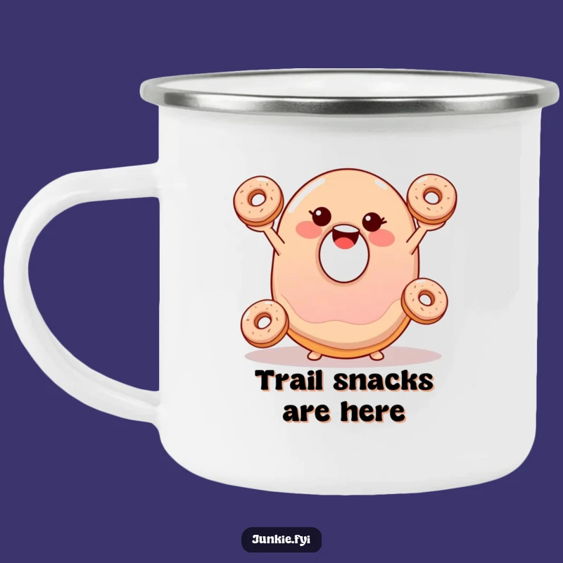 Funny Jelly Donut Juggling Camping Mug - Sweet Outdoor Humor Gift