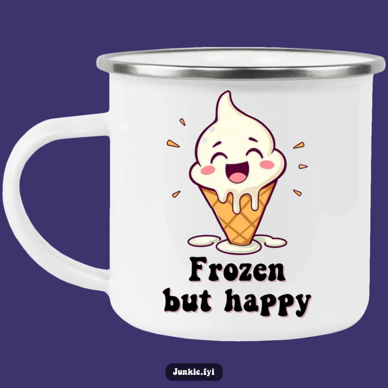 Funny Melting Ice Cream Cone Camping Mug: Sweet Sips on Every Adventure