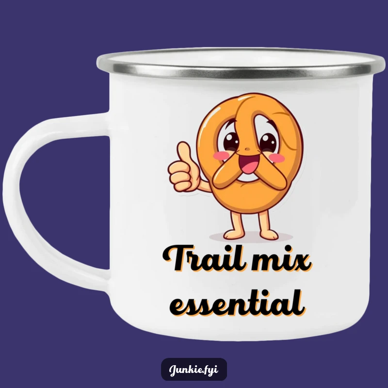 Funny Thumbs Up Pretzel Camping Mug: Positive Sips on Every Adventure