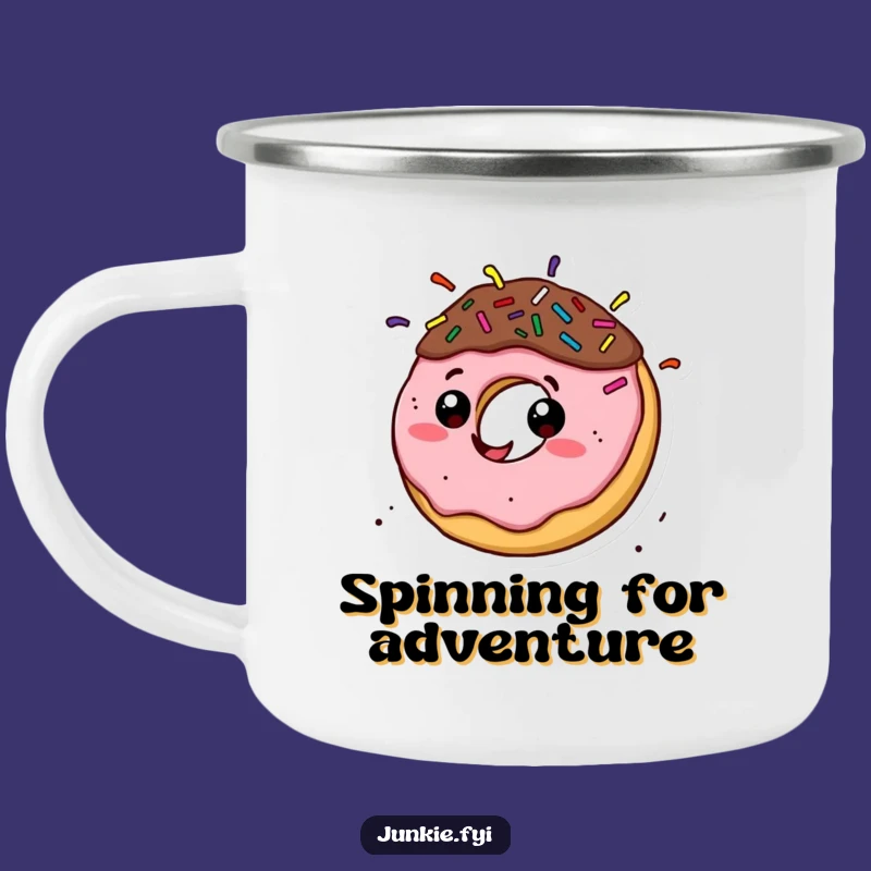 Rustic Funny Donut Camping Mug: Fuel Your Adventures with Fun
