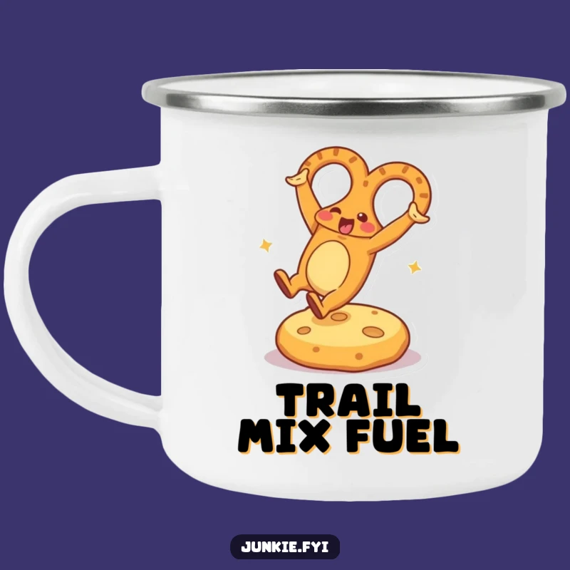 Funny Pretzel Cartwheel Camping Mug: Durable Snack Character Mug, Ultimate Funny Gift