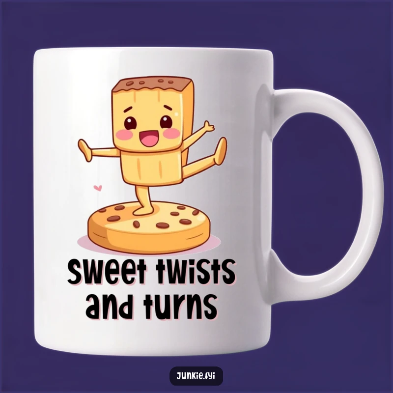Funny Candy Gymnastics Mug: Sweet Bar Character, Perfect Humorous Gift for Treat Lovers!