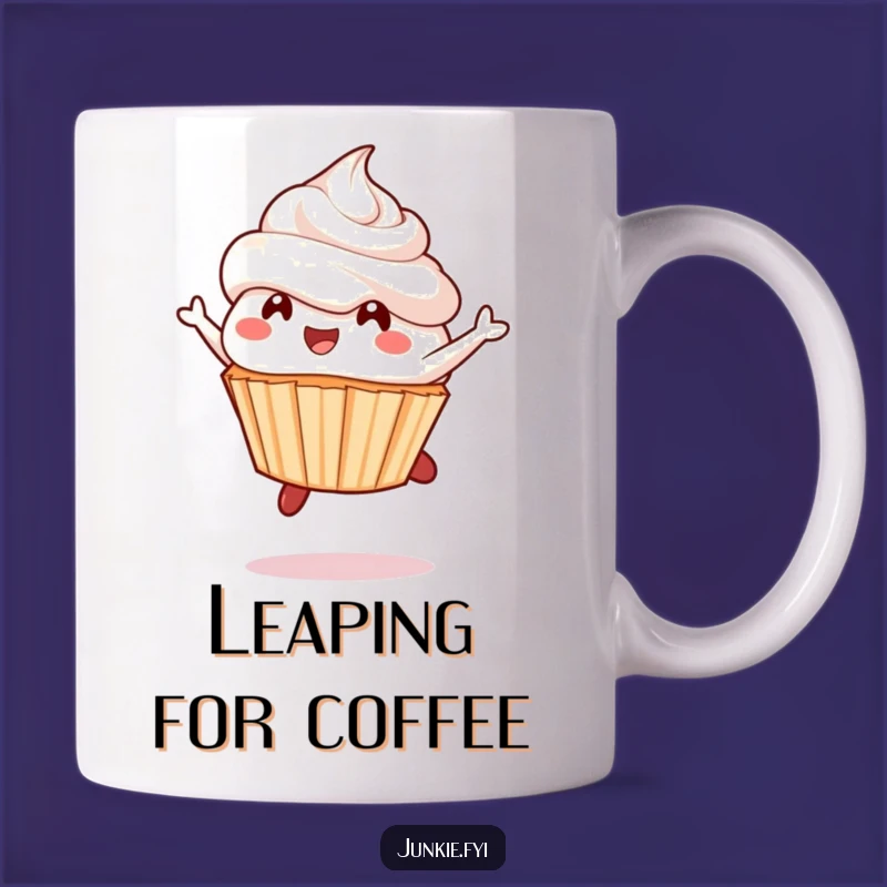 Funny Cupcake Leap Mug: Frosting Fun Dessert Lover's Gift