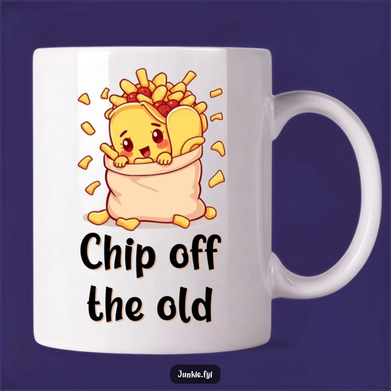 Funny Curious Taco Mug: Chip Bag Peek Surprise Gift for Foodies