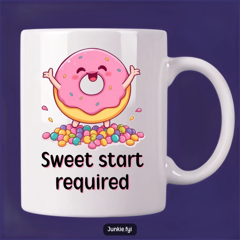 Funny Donut Candy Bounce Mug: A Sweet Treat for a Cheerful Day