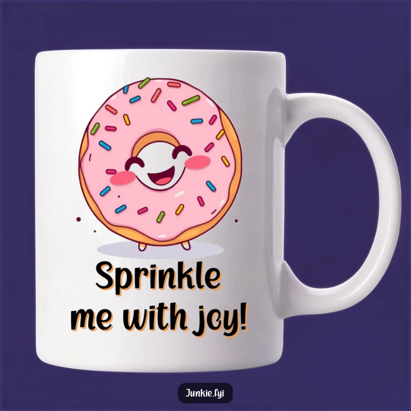 Funny Donut Wiggle Mug: Hilarious Sprinkle Character, Perfect Gift for a Sweet Treat Lover