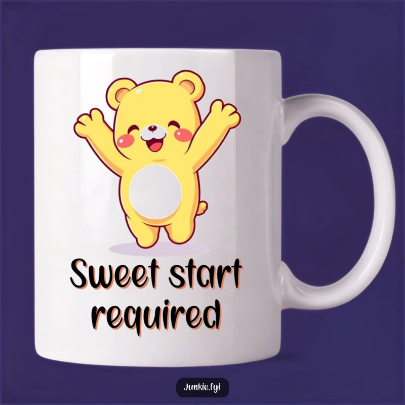 Funny Gummy Bear Cartwheel Mug: Joyful Acrobat Gift for Smiles