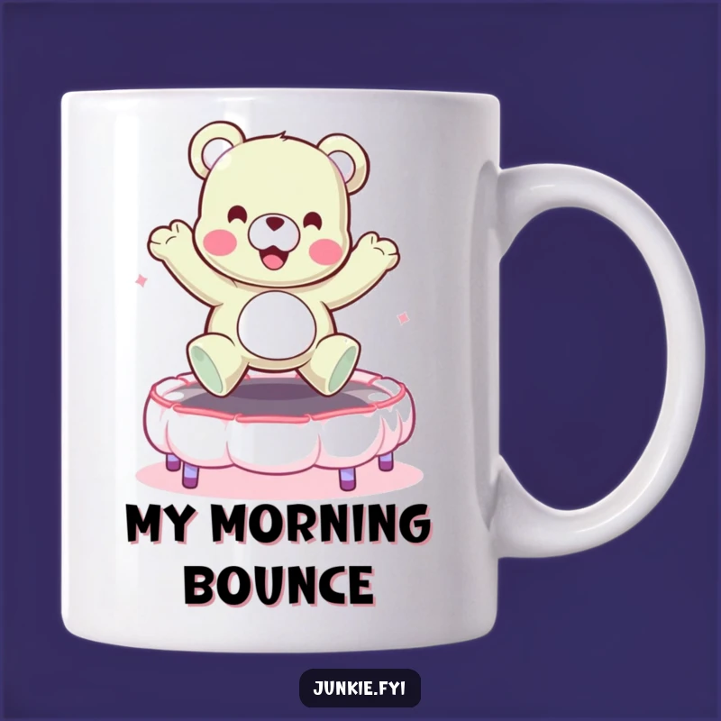 Funny Gummy Bear Mug - Bouncing with Joyful Trampoline Fun Gift