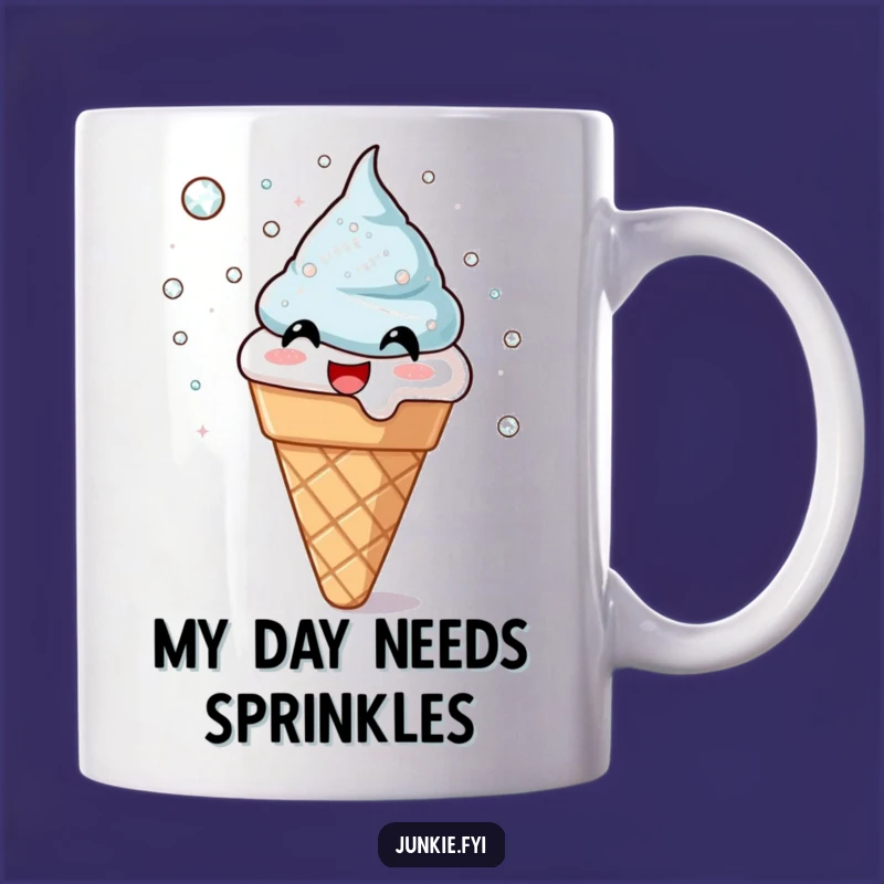 Funny Ice Cream Cone Sugar Crystals Mug - A Sweet and Hilarious Gift!