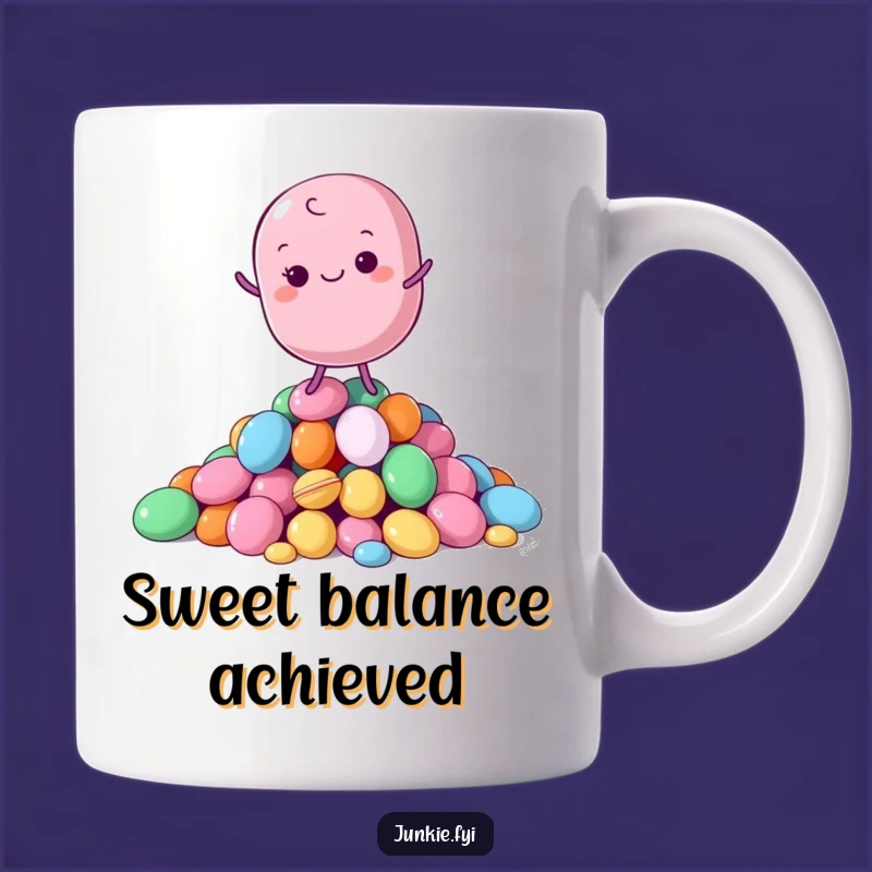 Funny Macaron Mug: Sweet Balance Achieved, Perfect Funny Gift for Dessert Lovers