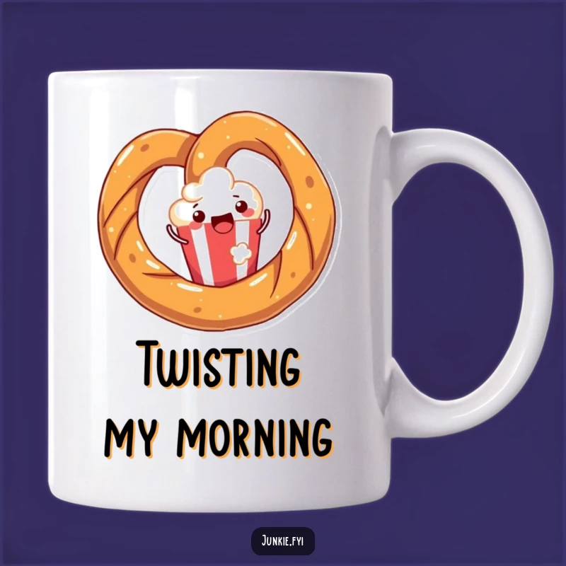 Funny Pretzel Popcorn Mug: Joyful Twists, Perfect Funny Snack Gift