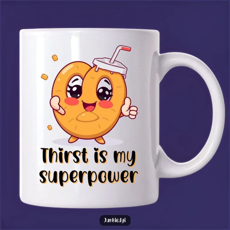 Funny Pretzel Soda Craving Mug - Perfect Funny Gift for Hydration Humor