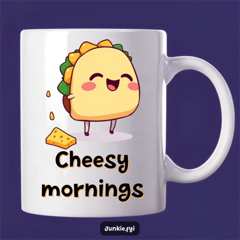 Funny Taco Cheese Catch Mug - Hilarious Mexican Food Humor Gift