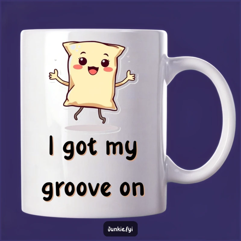 Funny Dancing Chips Mug: Adorable Kawaii Snack Character, Perfect Humorous Gift for Chip Lovers!