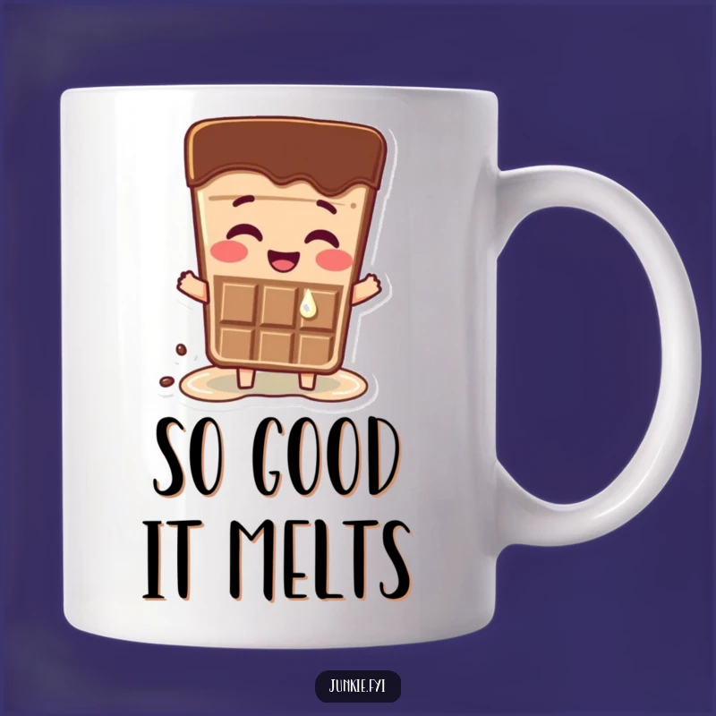 Funny Happy Chocolate Mug - Melt into Joyful Excitement Gift