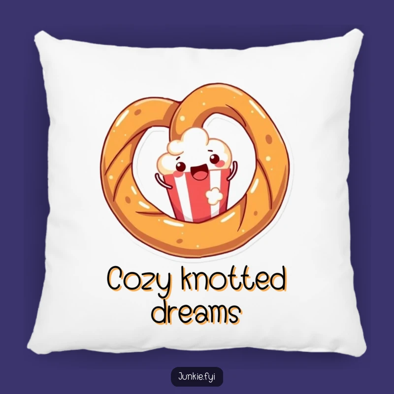 Funny Pretzel Popcorn Pillow: Cozy Up with Snack Happiness, Perfect Gift