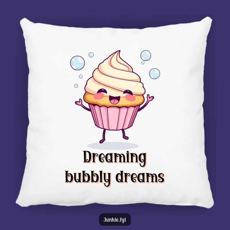 Funny Spunky Cupcake Bubble Pillow - Scrumptious Comfort Accent