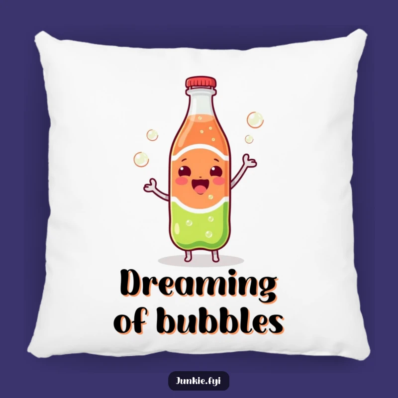 Soft Funny Kawaii Soda Dance Pillow: Bubbly Comfort - Cozy Gift