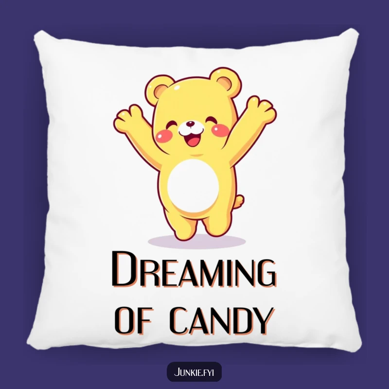 Funny Gummy Bear Cartwheel Pillow: Cozy Joyful Acrobat Cushion