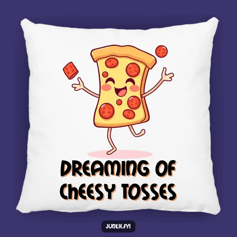 Funny Pizza Juggling Pillow: Soft Slice Character, Comfy Humorous Gift for Couch!