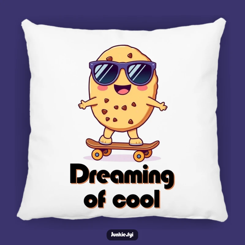 Comfy Funny Kawaii Skater Cookie Pillow: Soft & Stylish Decor, Ideal Humorous Gift!