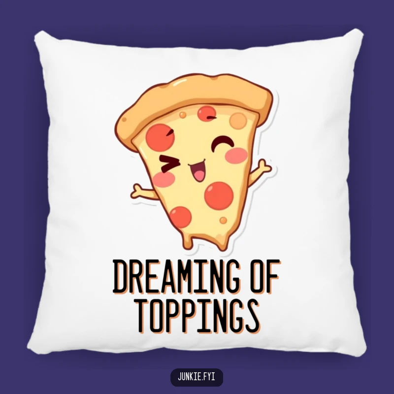 Cozy Funny Winking Pizza Slice Pillow: Comfort with a Side of Mischief