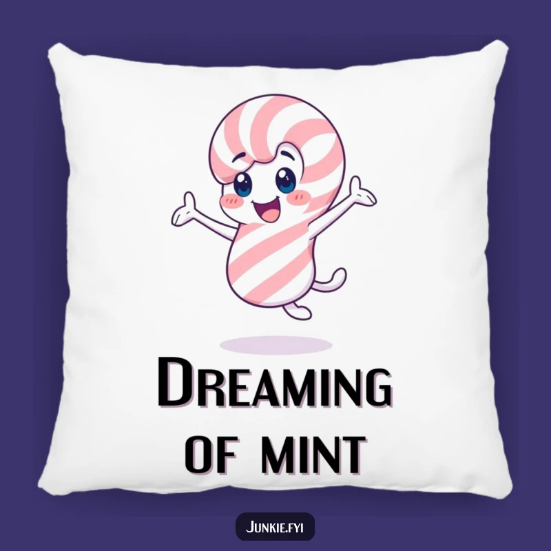 Funny Candy Cane Twirling Pillow: Cozy Holiday Character Decor