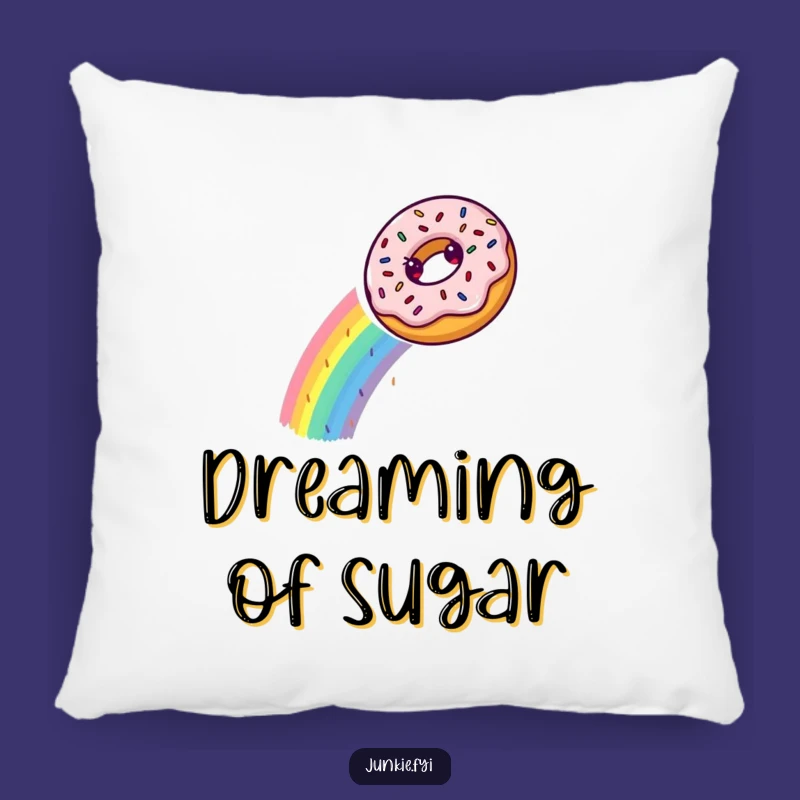 Funny Donut Rainbow Pillow: Snuggle with Sweet Comfort, Perfect Funny Gift