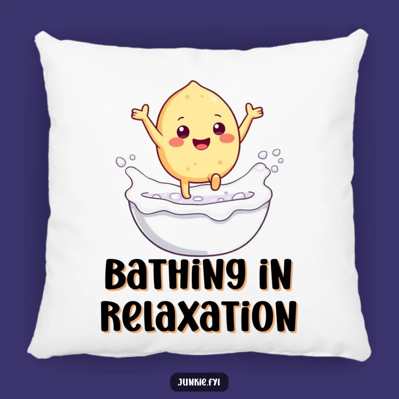 Funny Food Bath Character Pillow: Gleeful Comfort, Cozy Humorous Accent